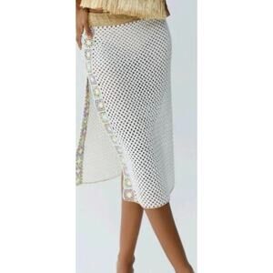 MYBEACHYSIDE Hand Crochet Patchwork Skirt - Size L - NWT